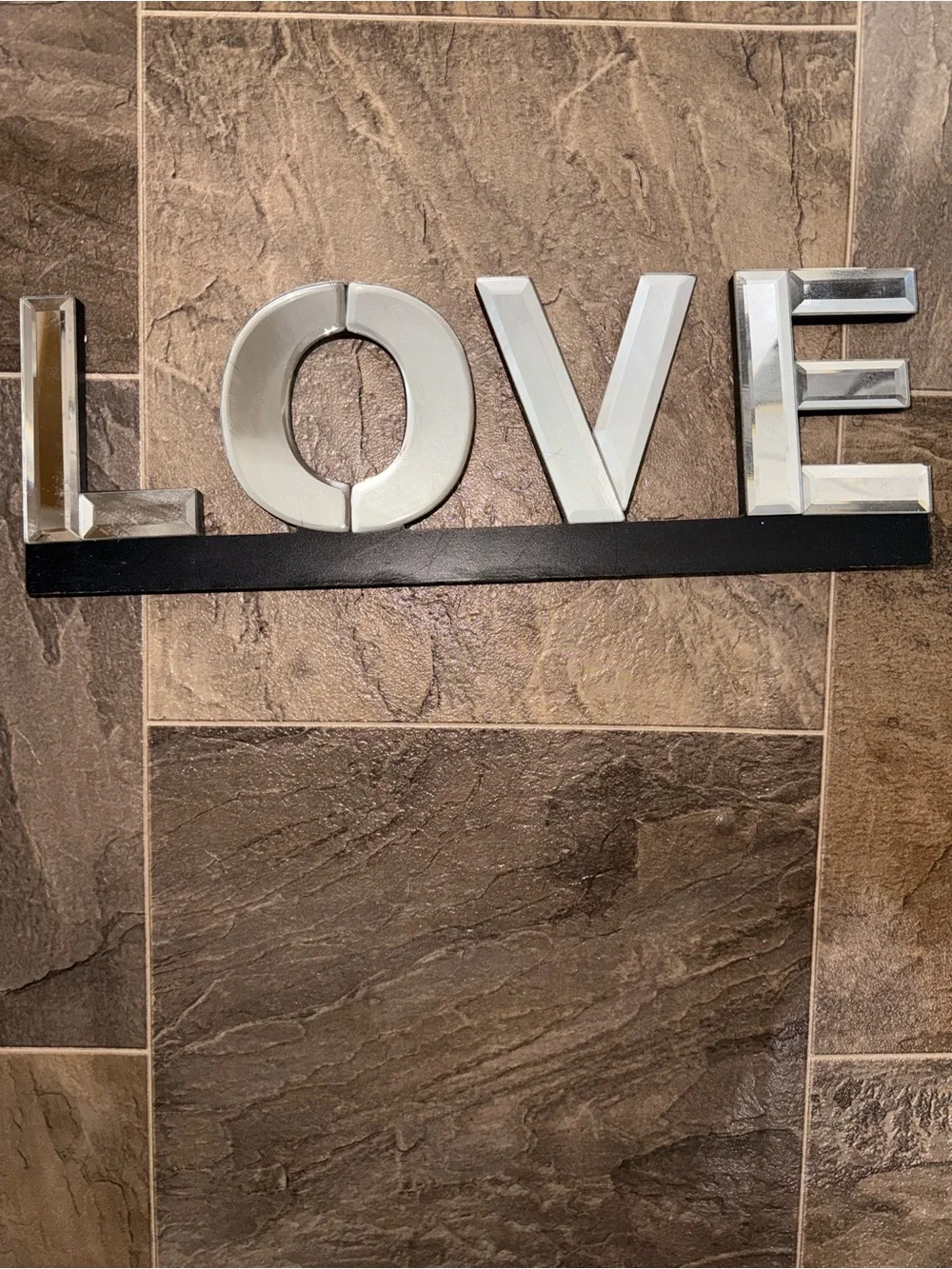 Decorative 'LOVE' Wall Letters in Silver -